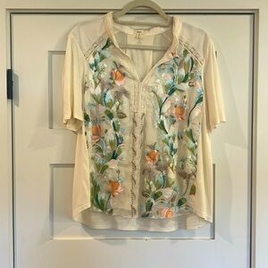 Anthropologie, Tiny, Embroidered Blouse, Sz M
